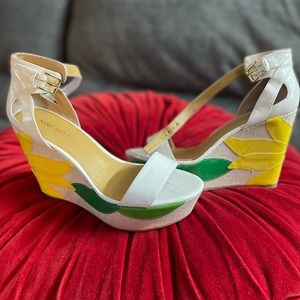 White platform/wedge heels